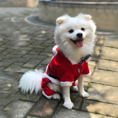 Santa Paws Cozy Christmas Outfit for Pets – Warm & Adorable Winter Wear
